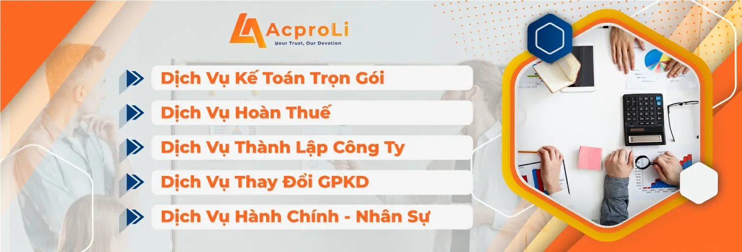 Dịch vụ kế toán trọn gói Acproli